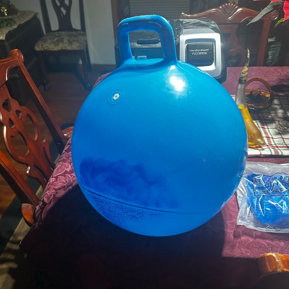 Bouncing Ball with Handle, Hopper Jumping Hopping Ball with Air Pump 18 inches